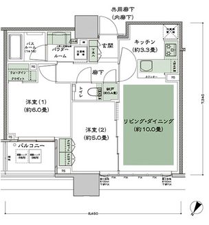 グランドミレーニア タワー＆スイート 21階 間取り図