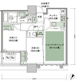 グランドミレーニア タワー＆スイート 21階 間取り図