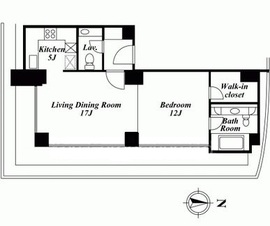 アピュー広尾 701 間取り図