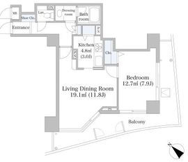 日本橋箱崎シティハイツ 503 間取り図