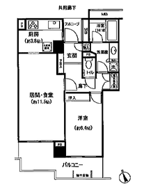 代官山アドレス ザ・レジデンス 8階 間取り図