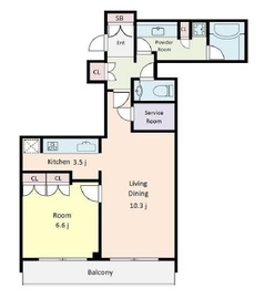 ミッドサザンレジデンス御殿山 12階 間取り図