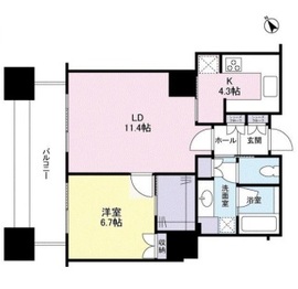 東京ツインパークス ライトウィング 12階 間取り図