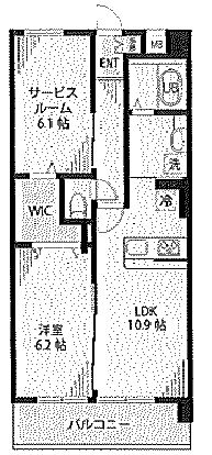 ソレアード茗荷谷 203 間取り図