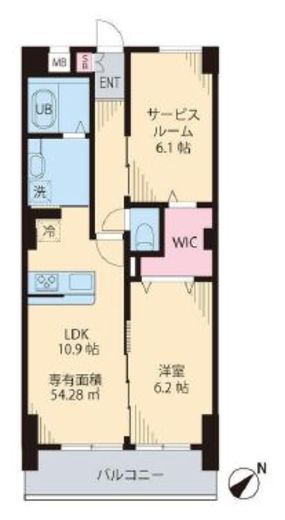 ソレアード茗荷谷 303 間取り図