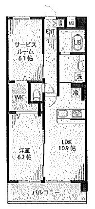 ソレアード茗荷谷 205 間取り図