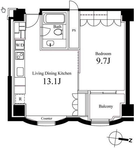 ハンドレッドステイレジデンス 1006 間取り図