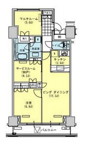 ブリリアイスト東雲キャナルコート 617 間取り図