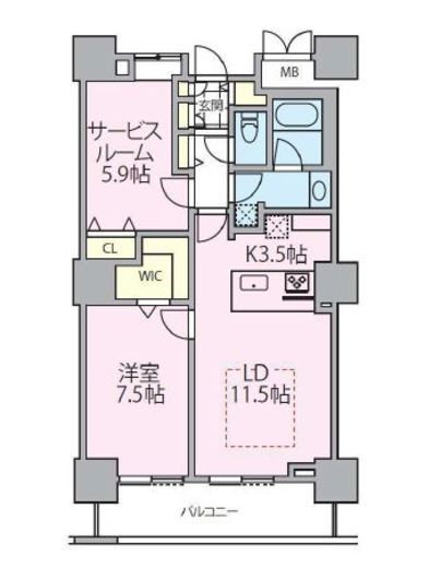 ロイヤルパークスタワー南千住 2314 間取り図