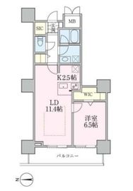 ロイヤルパークスタワー南千住 406 間取り図