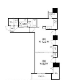 ザイマックス岩本町レジデンス 902 間取り図