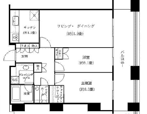 虎ノ門タワーズレジデンス 41階 間取り図