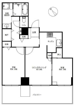 トルナーレ日本橋浜町 5階 間取り図