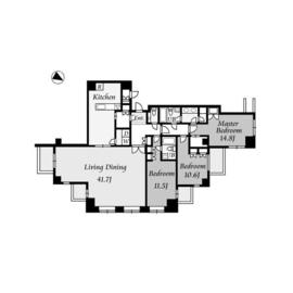 青山第一マンションズ 15階 間取り図