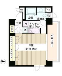 アゼリアテラス新宿 5階 間取り図