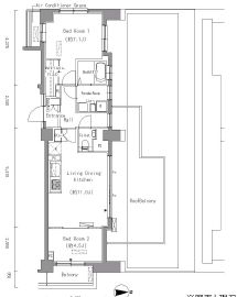 コンフォリア市谷薬王寺 503 間取り図