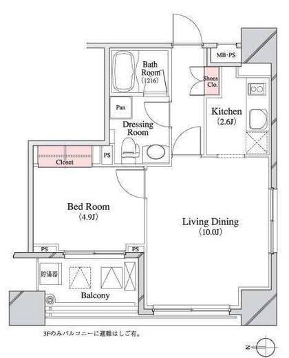 パークキューブ八丁堀 501 間取り図