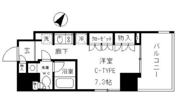 カレドタワー 705 間取り図