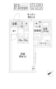 エルスタンザ代々木 314 間取り図