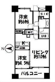 リビオ初台アリアフォート 2階 間取り図