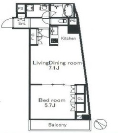 サングラータ西麻布1 204 間取り図