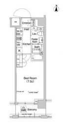 プラウドフラット神楽坂3 202 間取り図