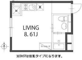 プリンセスライン四谷四丁目 E102 間取り図