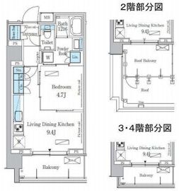 パークアクシス池田山 517 間取り図