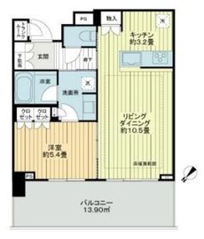 ブリリア有明シティタワー 19階 間取り図