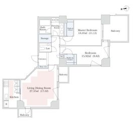 泉ガーデンレジデンス 406 間取り図