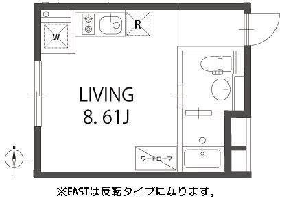 プリンセスライン四谷四丁目 W202 間取り図