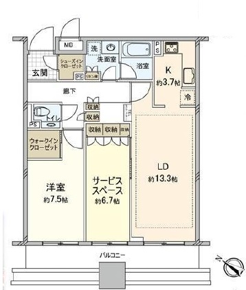 ガレリアグランデ 16階 間取り図