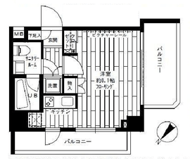 グランドコンシェルジュ白金高輪アジールコート 2階 間取り図