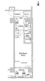 プラウドフラット神楽坂3 501 間取り図