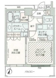 カテリーナ三田タワースイート イーストアーク 8階 間取り図