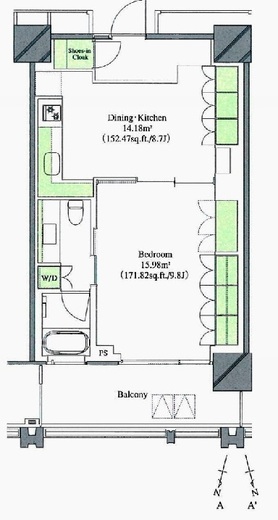 平河町レジデンス 406 間取り図