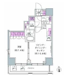 プレジリア東日本橋 1001 間取り図