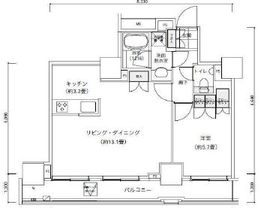 パークキューブ愛宕山タワー 303 間取り図