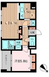 ラポール三田 405 間取り図