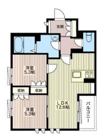 クレスティーク都立大 203 間取り図