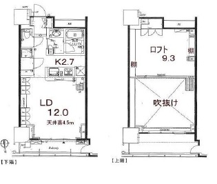 フェイバリッチタワー品川 15階 間取り図