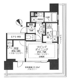 ウェリスタワー愛宕虎ノ門 6階 間取り図