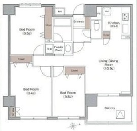 ベラカーサ広尾 902 間取り図