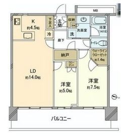 アーバンドックパークシティ豊洲タワー 40階 間取り図