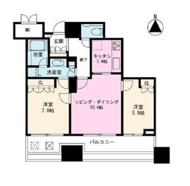 パークハウス芝タワー 5階 間取り図