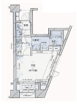 パレステュディオ神楽坂シティタワー 7階 間取り図