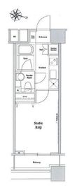 ファーストリアルタワー新宿 1605 間取り図