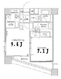 ファーストリアルタワー新宿 2104 間取り図