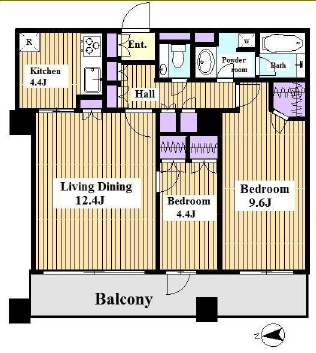 キャナルワーフタワーズイーストタワー 32階 間取り図