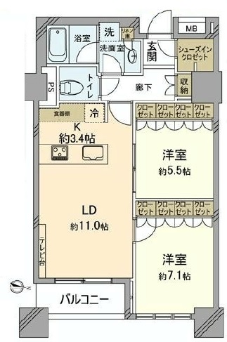 ザ・湾岸タワーレックスガーデン 23階 間取り図